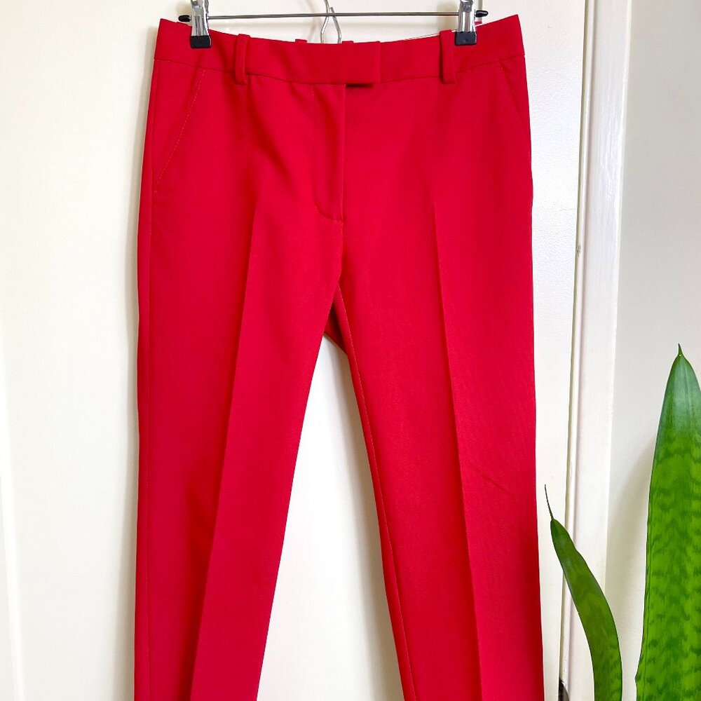 Phillip Lim 3.1 Cherry Red Flat Front Mid Rise Trouser Sz 6